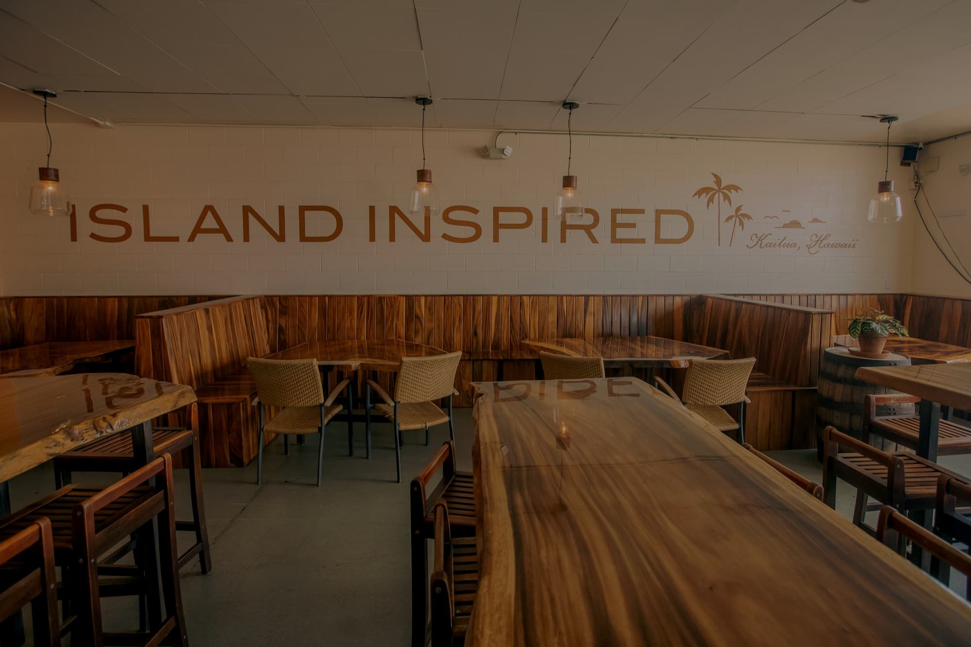Lanikai Brewing Company — island inspired wall mural taproom
